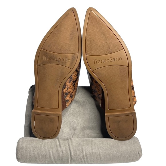 Franco Sarto Reyna mule flats in a faux reptile  print. Women size 8 Medium - Picture 4 of 8